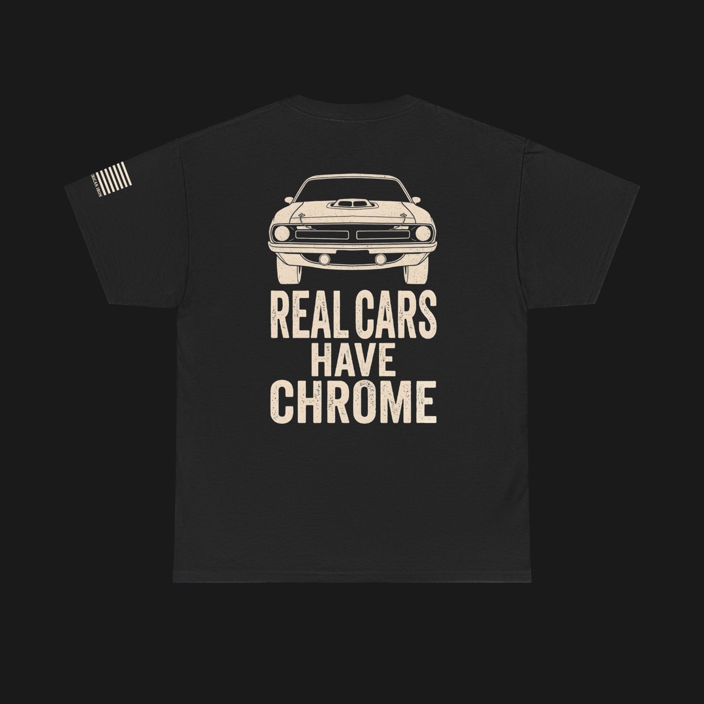 "REAL CARS HAVE CHROME" Heavy Cotton Tee - Dodge