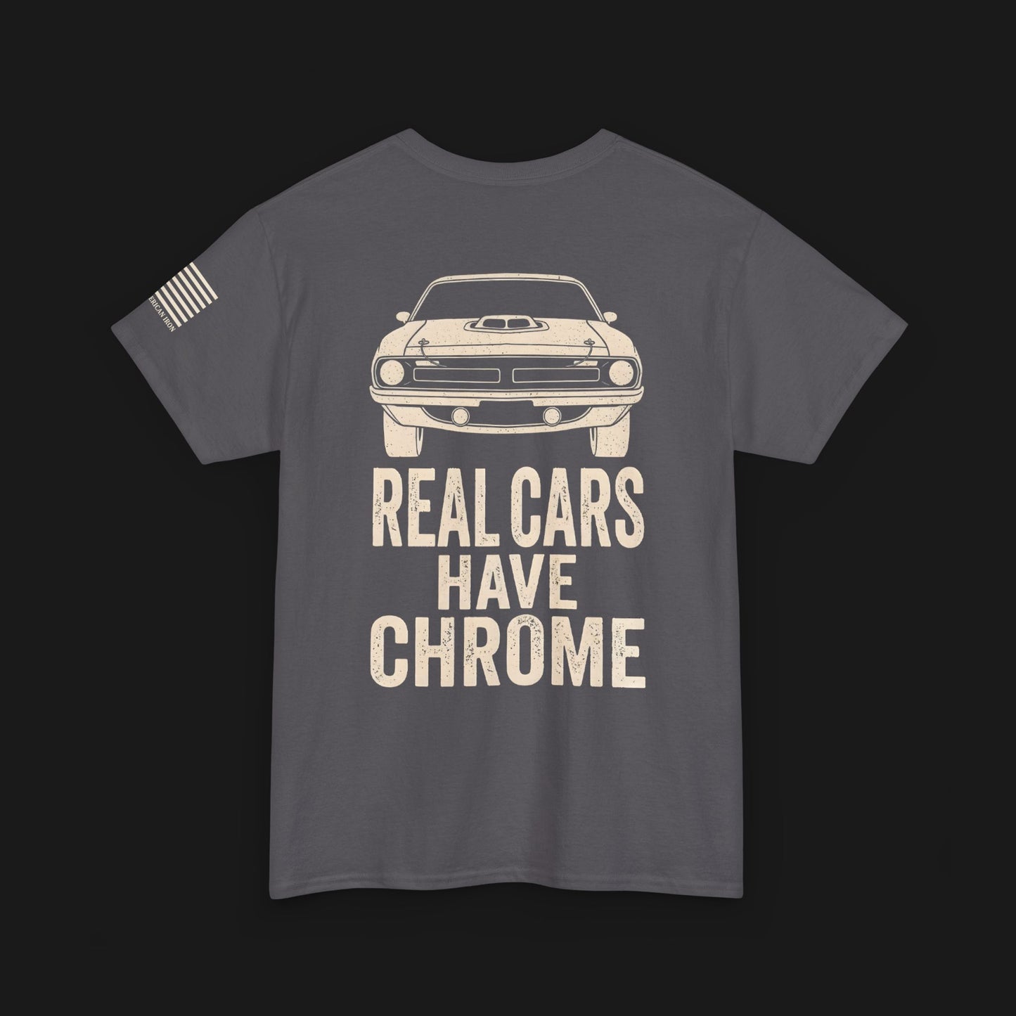 "REAL CARS HAVE CHROME" Heavy Cotton Tee - Dodge